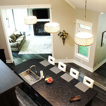 Large Kitchen with Cathedral Ceiling