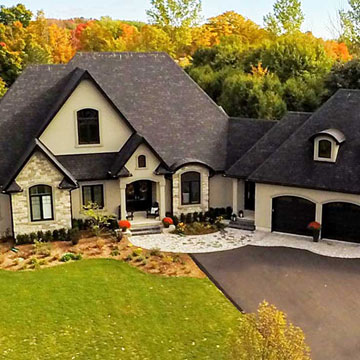 Exterior of home with 3 car garage