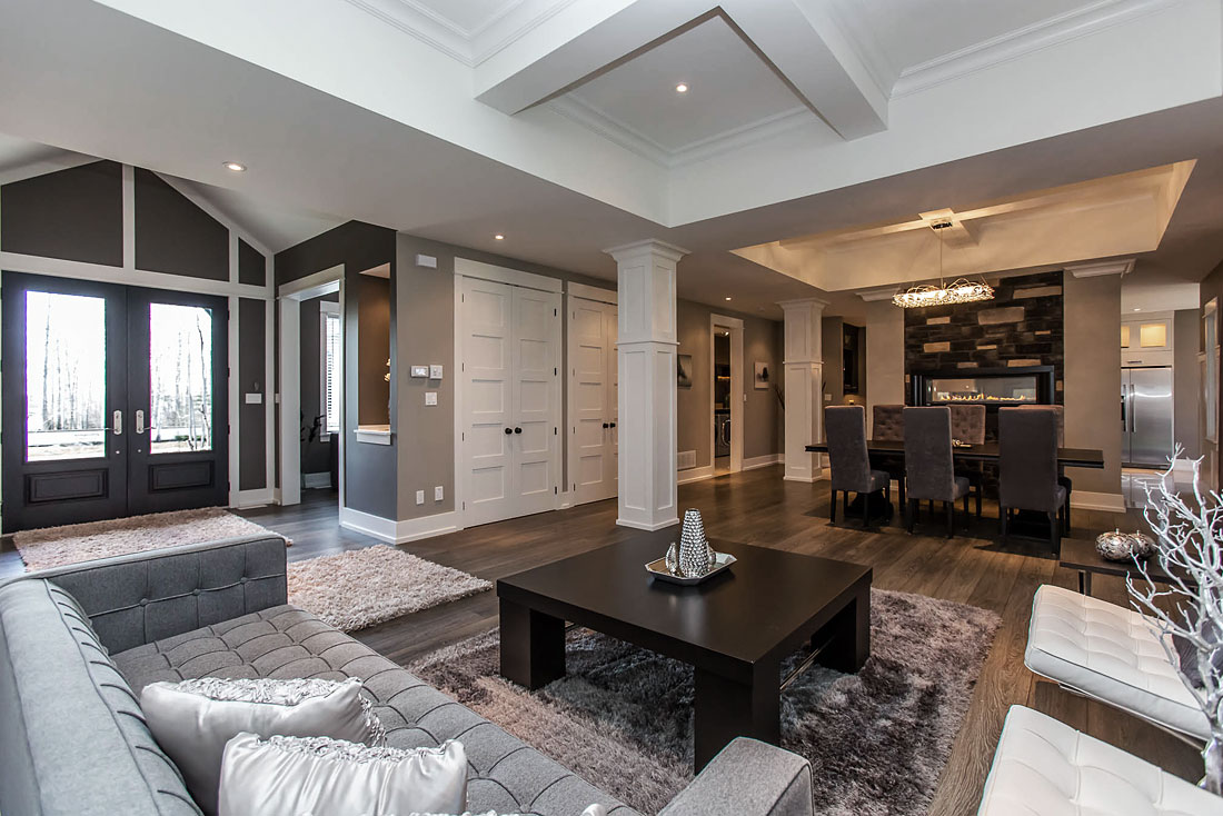 Wiltshire livingroom with view of dining room.