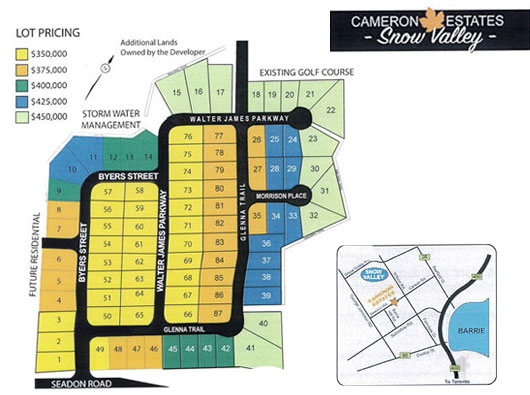 Cameron Estates site plan